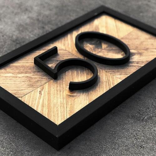 Door Number Decoration House Number Visible Sign Wall Mounted Garden Gate Mailbox Number Decoration Floating Arabic Numerals