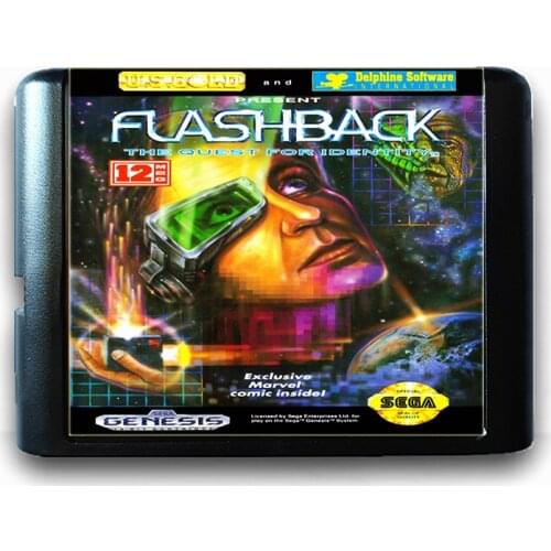 Flashback for 16 bit Sega MD Game Card for Mega Drive for Genesis Video Game Console PAL USA JAP