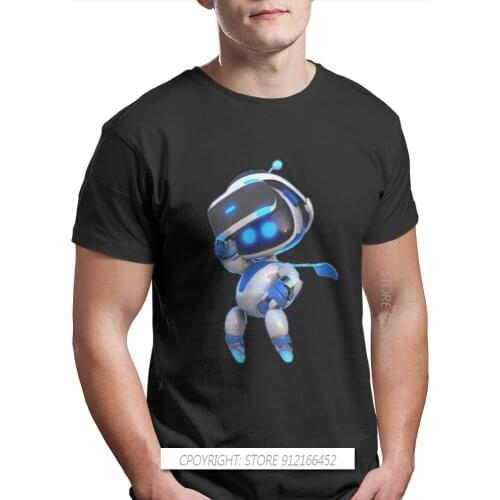 Astrobot Fashion TShirts Astros Playroom Bot CPU Plaza Game Male Style Pure Cotton Tops T Shirt O Neck Big Size