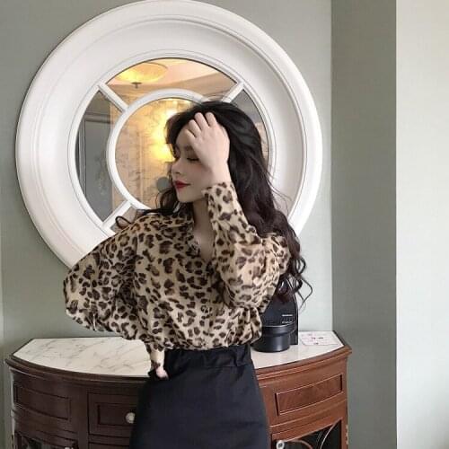 JUNSRM Leopard Blouses