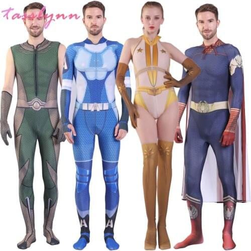 The Boys Homelander A-Train The Deep The Seven Starlight Cosplay Costumes Adults Kids Spandex Zentai Suit Bodysuit Costumes
