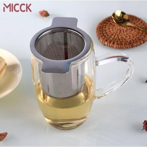 MICCK Reusable Coffee Filter Holder Stainless Steel Brew Drip Coffee Filter Cup Teapot Filter Percolator Mesh Tea Filter Basket
