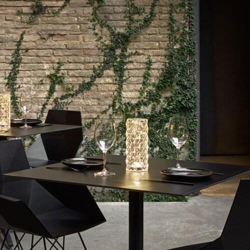 New product LED crystal diamond table lamp creative bedroom bedside lamp night light net red hot style stained glass lamp