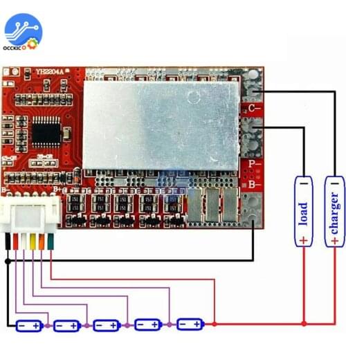 BMS 4S 5S 50A 18650 Lithium LiFePO4 Battery Cell Charge Protection Board 3.2V 3.7V BMS Balance for Lithium LiFePO4