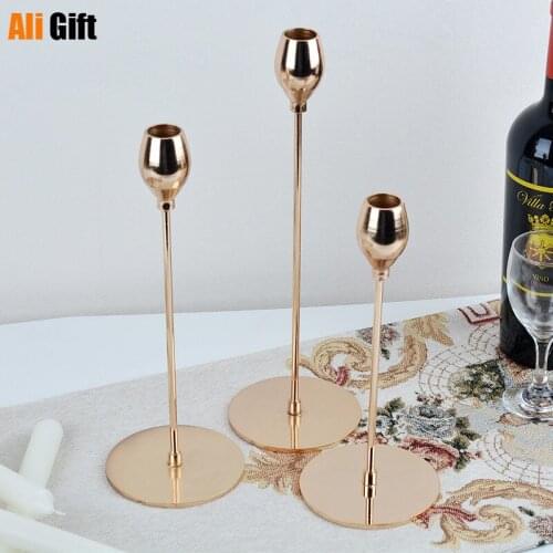 Nordic Simple Romantic Golden Waist Candle Holder Wedding Props Home Decoration Holiday Decoration Candle Holder