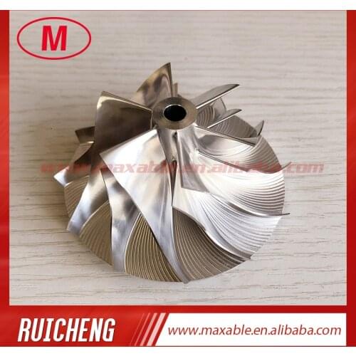 T04E 48.56/74.99mm 6+6 blades 442293-0009 6222-83-8120G high performance turbo milling/aluminum 2618/billet compressor wheel