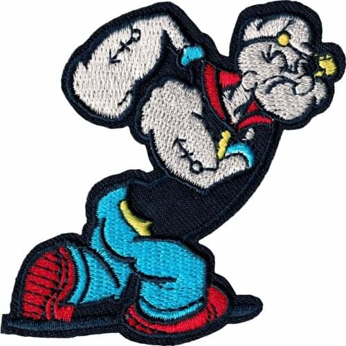 Custom Embroidery Walking Sailor Man Cartoon 50s Retro Embroidered Sew Iron On Patch customized as you request
