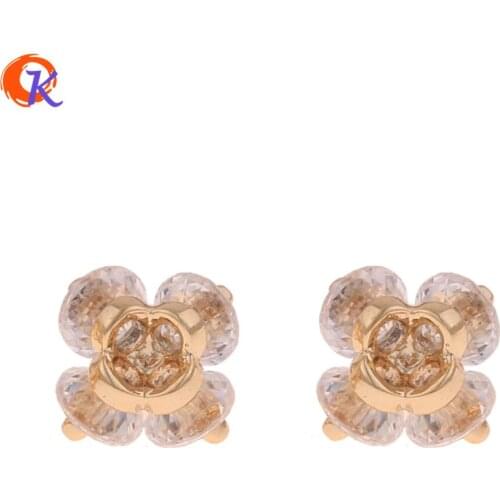 Cordial Design 20Pcs 7*7MM Jewelry Accessories/DIY Making/Flower Shape/Pendant/Genuine Gold Plating/Hand Made/Earring Findings