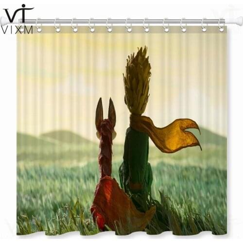 The Little Prince Fox Pattern Waterproof Shower Curtain 3D Cartoon Bathroom Curtain Polyester Eco-friendly Fabric For Bath Decor