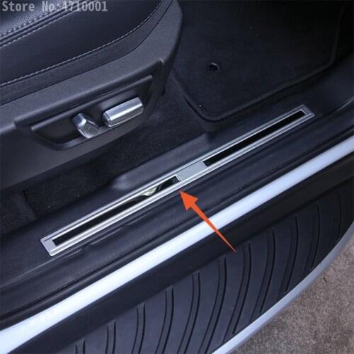 4pcs Inner Welcome Door Sill Scuff Threshold Protector Plate Cover For Land Rover Freelander 2 2009-2015 Car Accessories