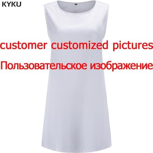 KYKU Customize Dress Women Customer Picture Custom Cool 3d Print Dresses Hip Hop Womens Sundresses Casual New