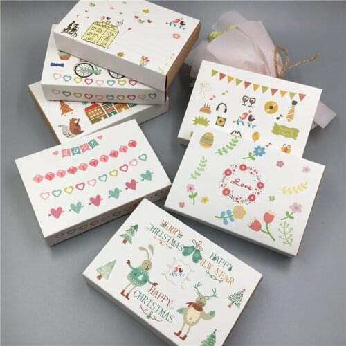 20 pcs Gift Candy Box For Wedding Party Birthday Flowers Sakura Drawer Paper Box Cake Chocolate Gift Paper Packaging
