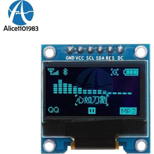 6PIN 0.96 Inch 6Pins I/O IO SPI I2C OLED Digital SSD1306 Digital Display 12864 Blue LCD Module Board DIY For Arduino 51 SMT32