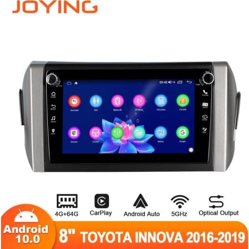 8" Android10 Car Radio for Toyota Innova Crysta 2016 2017 2018 2019 GPS DSP SPDIF 5GWiFi 4G SIM Card Carplay DVR DAB Subwoofer