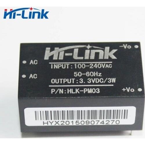 Free shipping 2 pcs/lot HLK-PM03 220v 3.3V 3W AC DC isolated step down power supply module