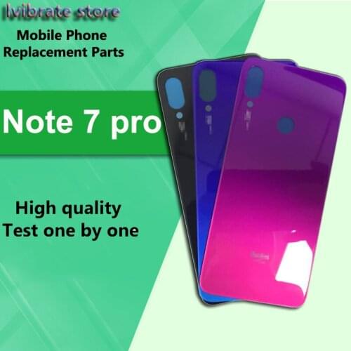 New glass Battery Back Rear Cover Door Housing For Xiaomi Redmi Note 7 pro Battery Cover Redmi Note7 pro back Note7pro shell 6.3