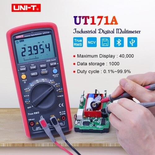 UNI-T UT171A True RMS Digital Multimeter Industrial AC DC voltmeter Ammeter Capacitance Resistance Tester 4000 count LCD Display