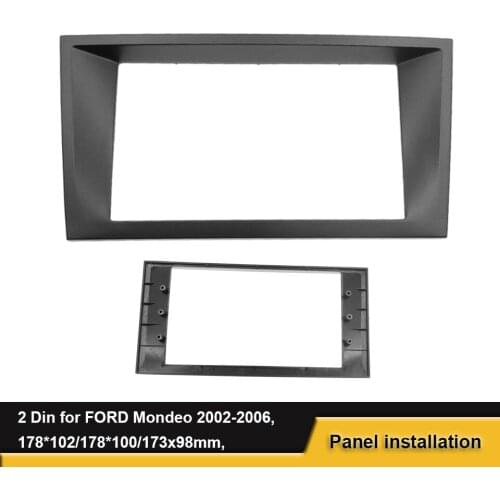 Double 2 Din Car Stereo Fascia For FORD Mondeo 2002-2006 DVD CD Frame Panel Mount Install Trim Kit Refit Adaptor Dash Frame