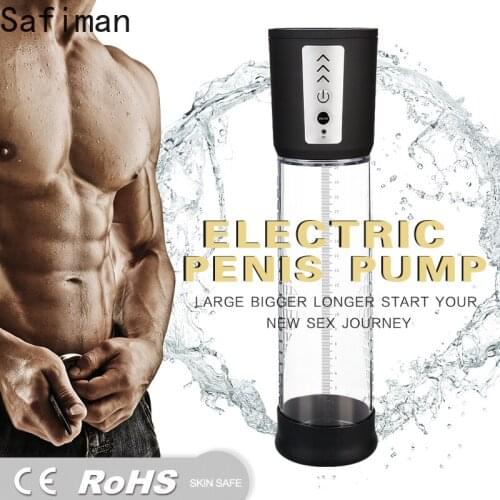 HEYIYI Electric Penis Pump Enlargement Pump Enlarge Tool Strong Automatic Penis Suction Strength Sex Toys Penis Extending Toys