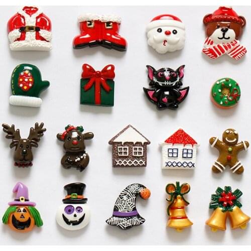Hot Sale 18 Pcs/lot Halloween 3D Fridge Magnets Gift Creative Cartoon Cute Christmas Decor Refrigerator Magnetic Stickers