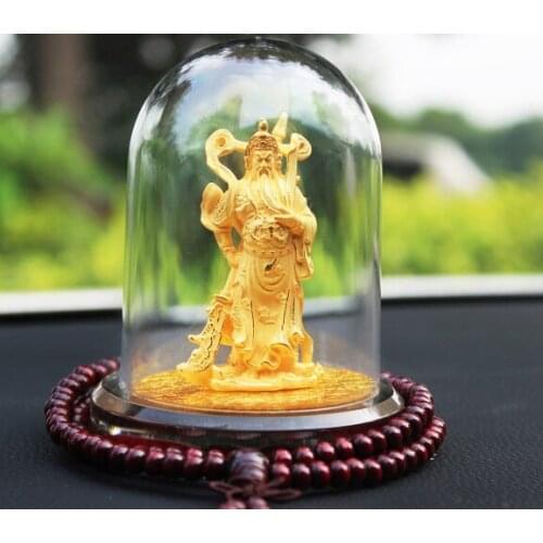 HOT SALE HOME OFFICE SHOP CAR TOP Efficacious Mascot GOOD LUCK God of wealth gold GUAN GONG gilding Buddha FENG SHUI ART statue