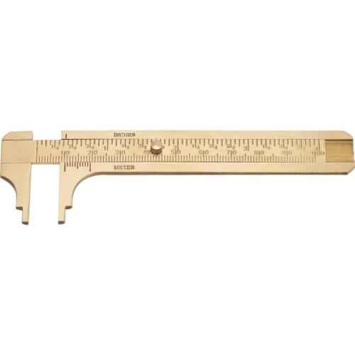 Measure Tool Measuring Ruler Double Slidng Gauge Vernier Caliper Brass High Precision 1pcs 100mm Durable Rulers