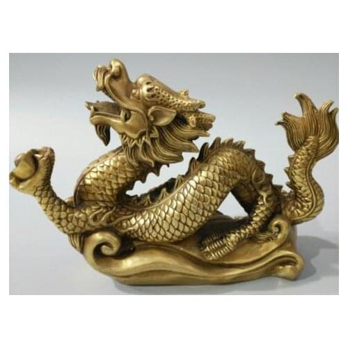 China Tibet antique Pure copper Gold plating Xianglong the play pearl