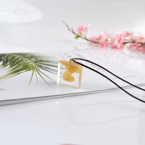DIY Splice Island Mountain Pendant Jewelry Nature Coastline Resin Necklace Joyas Water Drop Handmade Pendientes Resin Charms
