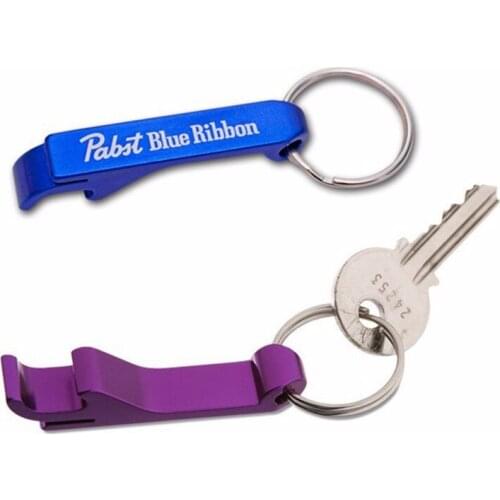 Custom Logo Engraved Keychain Bottle Opener Trade Show Promotional Gift Personalized Wedding Favor Party Souvenir Free Engraving