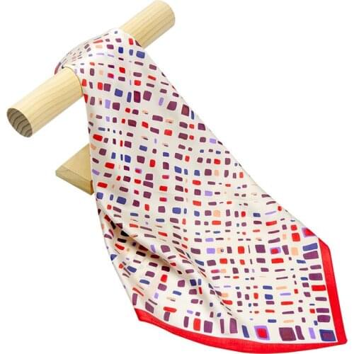 Natural Silk Scarf Women Bandana Female Hair Scarf for Women Silk Headband Womens Square Silk Head Scarf Face Mask Scarf Rock