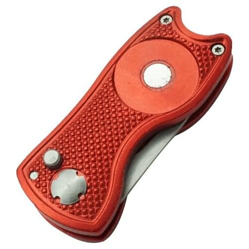 Foldable Golf Divot Tool with Golf Ball Tool Pitch Groove Cleaner Golf Pitchfork Golf Training Aids Putting Green Fork Accessory