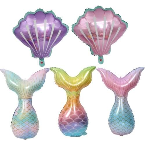 Mermaid Theme Party Decoration Balloon Girls Birthday Wedding Party Decor Aluminum Foil Balloon Baby Shower Supplies Kids Toys