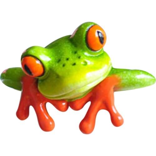 Funny Resin Frogs Creative 3D Animal Frog Figurine Decorative Crafts For Computer Monitor Desk Home Garden Decoration Gift