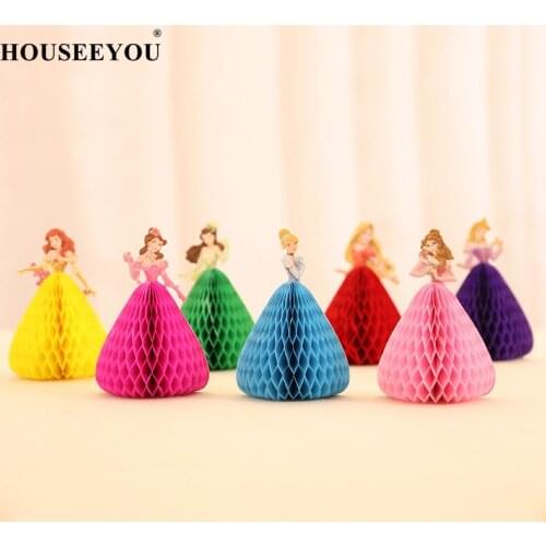 1PC 3D Kids Birthday Invitations Cards for Girls Princess Party Greeting Wedding Message Valentines Day Gift