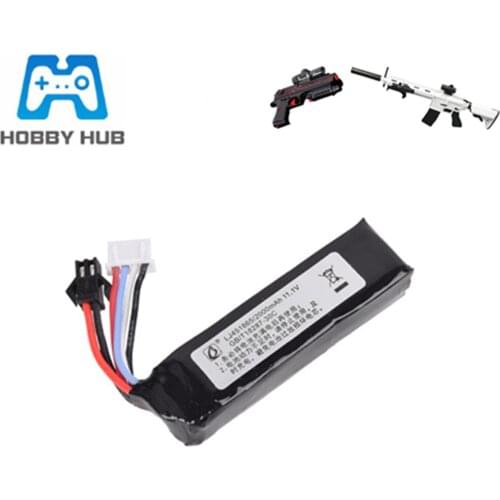 11.1v 2000mAh 451865 Lipo Battery for Electric Water Guns Battery RC Helicopter 3S Lithium Polymer Battery SM-2P Plug+ Charger