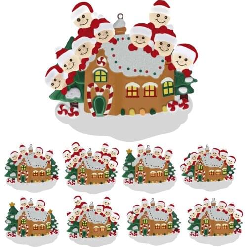 2021 Family DIY Christmas Ornaments Personalized Survived Christmas Tree Resin Pendant Xmas Kids Gift Hanging Ornament New Year