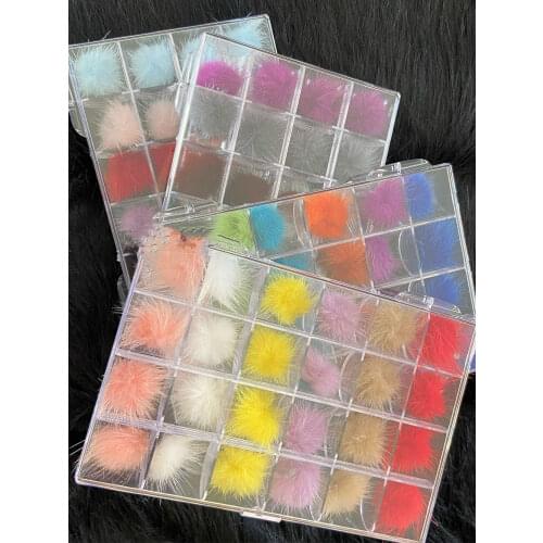1 Box magnetic Pompoms for Nails Art Design 24Pcs (12 Colors) Pom-Pom Nails Are A Playful New Nail Art 24pcs Magnetic Pompoms 27