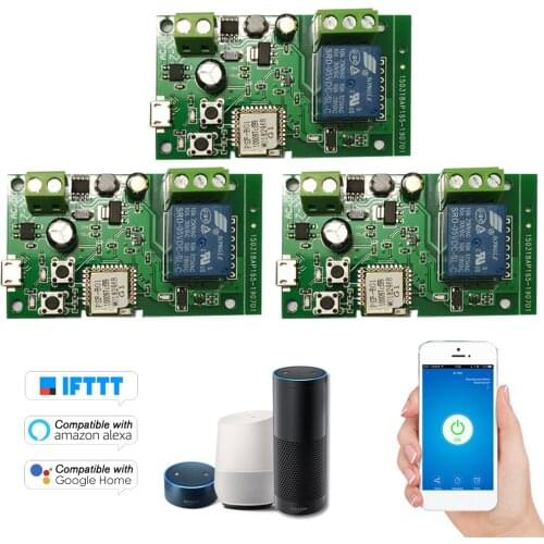 3PCS DC5V 12V 24V 32V Wifi Switch Wireless Relay Module Smart Home Automation Modules Phone APP Remote Control Timer Switch