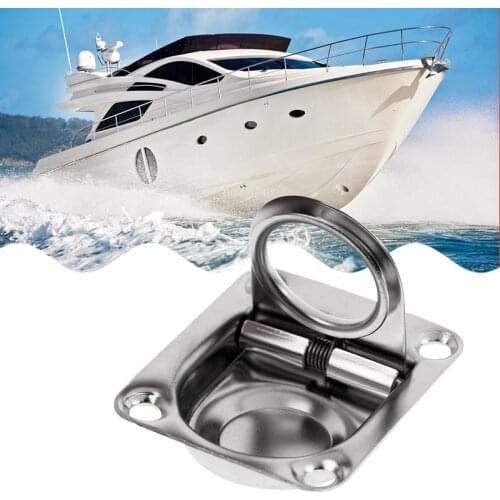 42x36mm Marine Deck Cover Handle Boat Deck Hatch Cabinet Drawer Lifting Handle Pull Ring Flush Mount Boat Accessories Marine