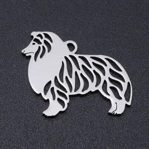 5pcs/lot 100% Stainless Steel Dog Charm Pendants Wholesale Accept OEM Order Bracelets Pendants Never Tarnish
