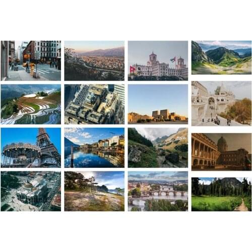 5D Diy Landscape Diamond Painting Architecture Art Picture Cross Stitch Embroidery Square Round Diamond Home Wall Decoration