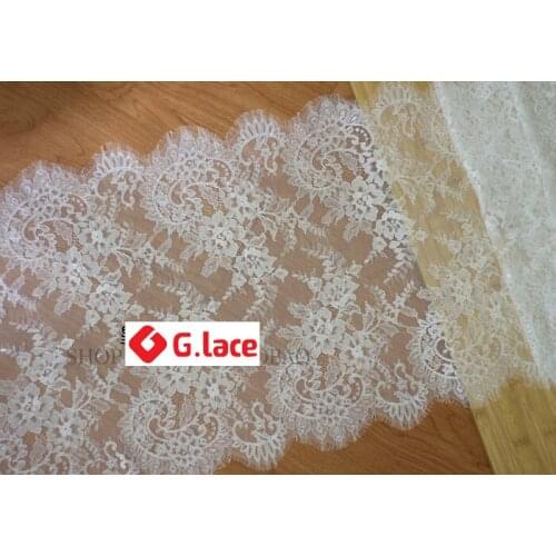 9Meters Wide45cm New eyelash lace fabric DIY clothing underwear decorative skirt lace accessoriesTX354