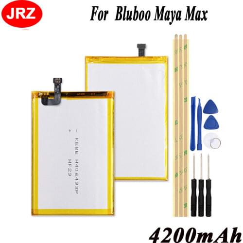 JRZ For Bluboo Maya Max Phone Battery For Bluboo Maya Max 4200mAh Hight Capacity 3.8V Top Quality Replacement Batteries +Tools