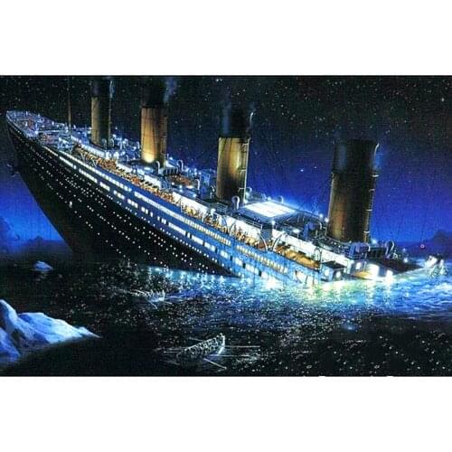 Full Square/Round Drill 5D DIY Diamond Painting "Titanic ship" Embroidery Cross Stitch 5D Home Decor Mosaic Christmas Gift