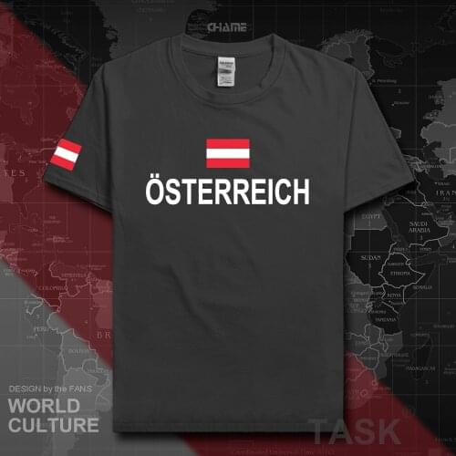 Austria men t shirts Austrian 2017 gyms nation team 100% cotton jersey t-shirt meeting fitness clothing tees country flag AT AUT