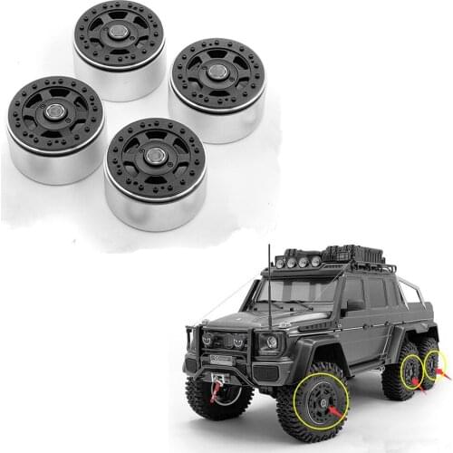 Buggy Rc Crawler Car Spare Parts Metal Lock Tire 2.2 Wheels Hub Rims For 1/10 Remote Control Car Traxxass Trx4 G500 Trx6 G63 6x6