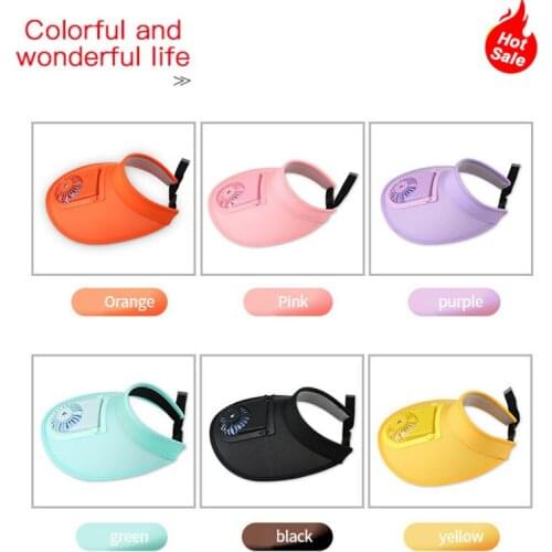 New Childrens Sun USB Charging Shade With Fan Rechargeable Hat Big Brim Men Women Baseball Cap Golf Outdoor Camping Travel 2021