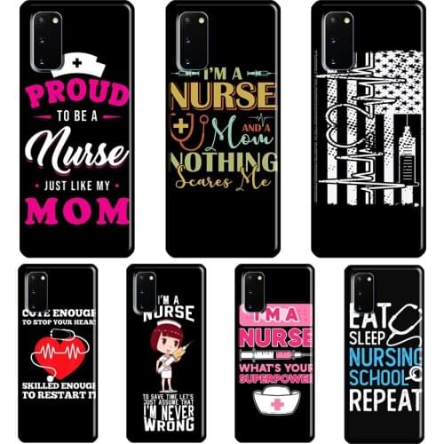 Nurse Quotes Case For Samsung Galaxy S21 Ultra S8 S9 S10 Plus Note 9 10 Note 20 Ultra S20 FE Back Cover