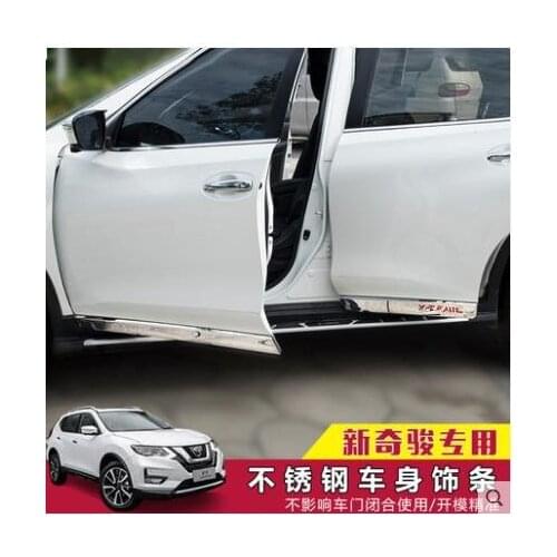 For Nissan X-Trail T32 2014-2019 stainless steel Chrome Car Body Side Door Molding Trim Exterior Body Kits Cover Car Accessory