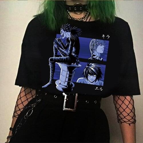 Death Note Shinigami Ryuk Tshirt Men Short Sleeve Japanese Manga Anime Harajuku Streetswear Tee